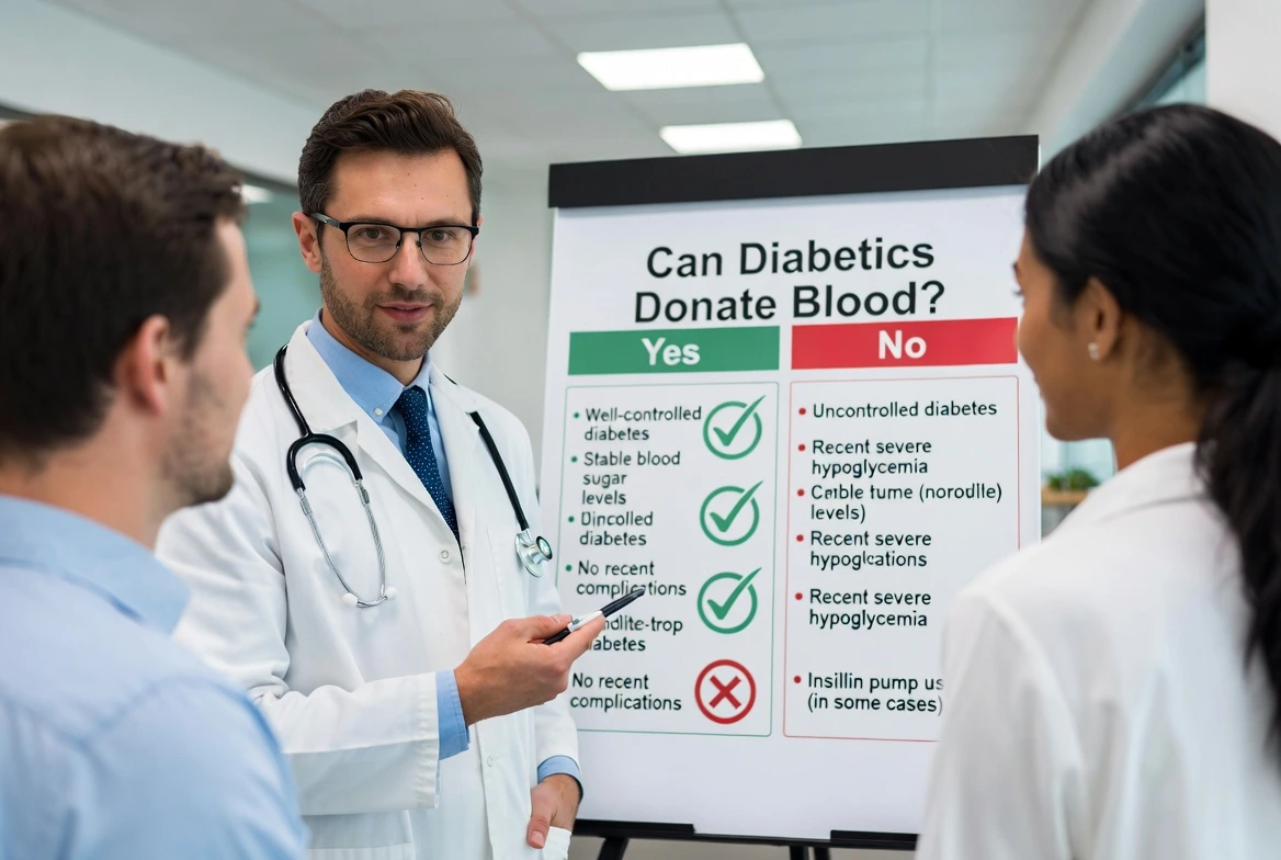 can diabetics donate blood