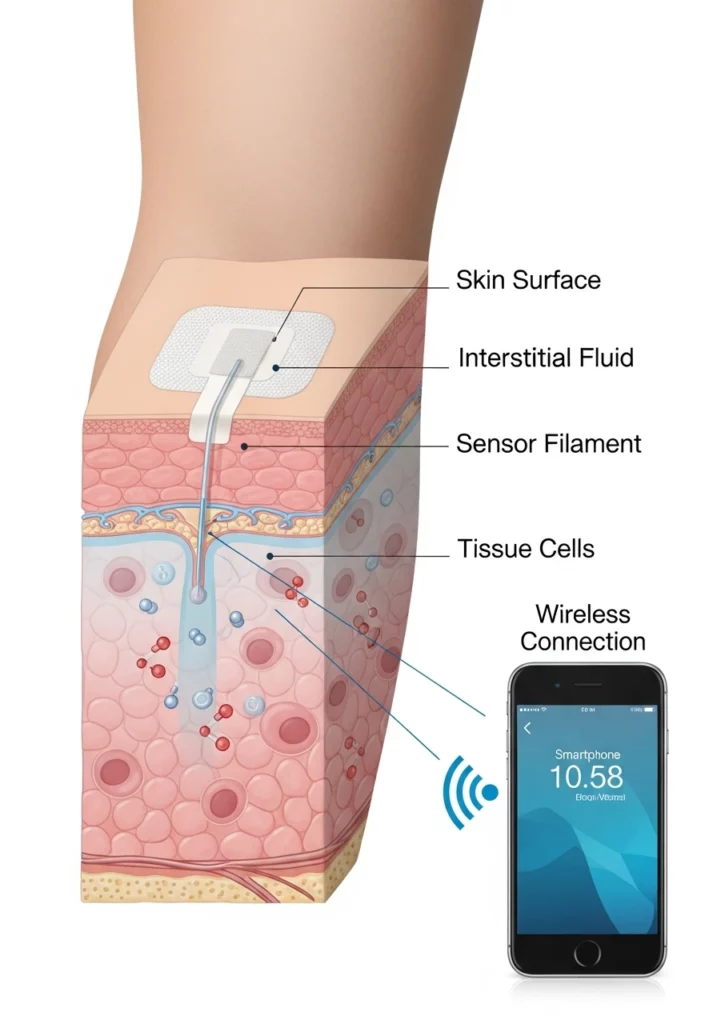 How Does a Blood Sugar Monitor Without Finger Pricks Work