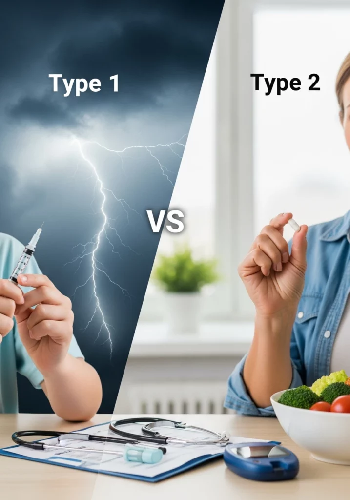 Type 1 Diabetes Symptoms vs Type 2