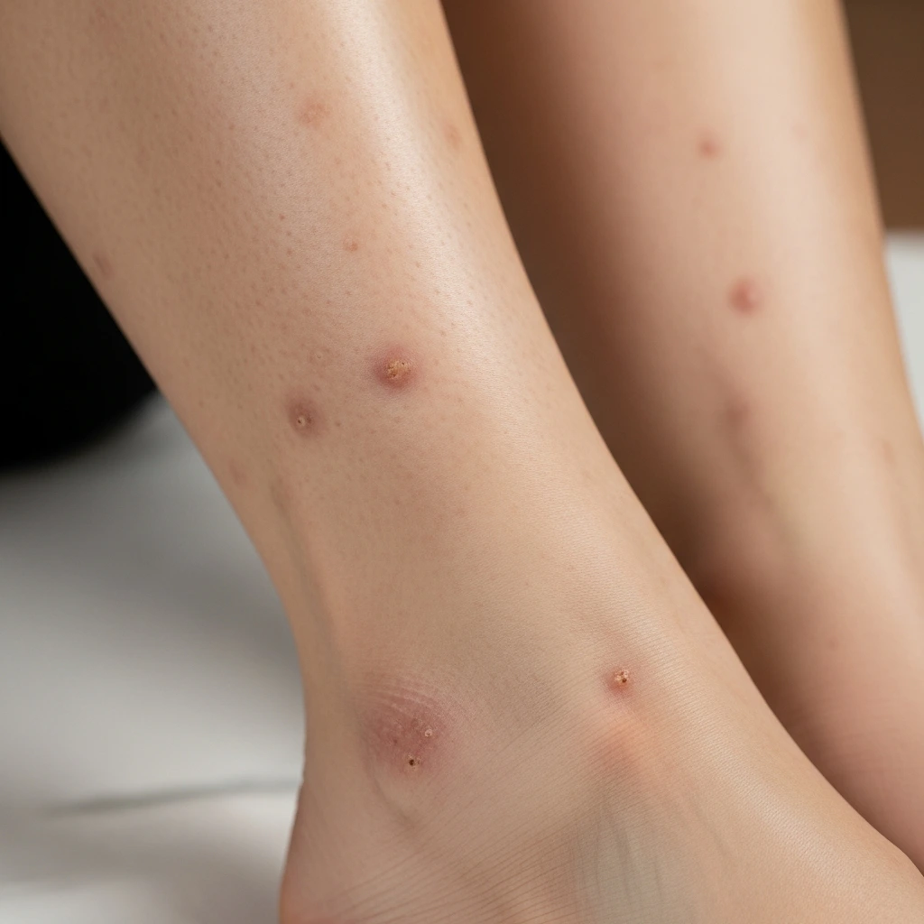 Diabetic Dermopathy on Feet and Legs