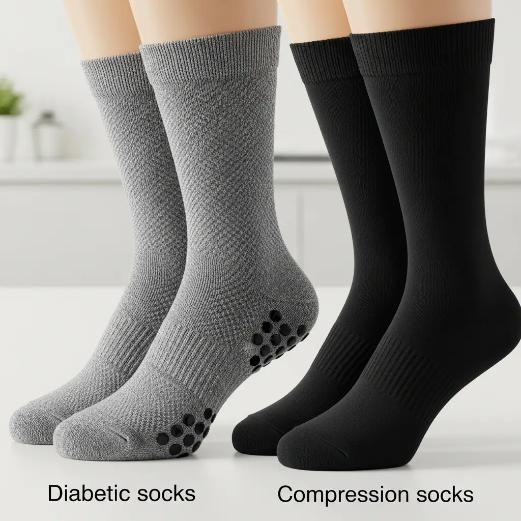 Diabetic Socks vs Compression Socks
